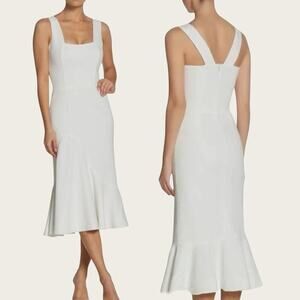 NWOT | Dress the Population | Square Neck Midi Dress | White | XS